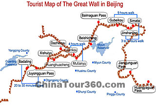 Beijing Gret Wall Map