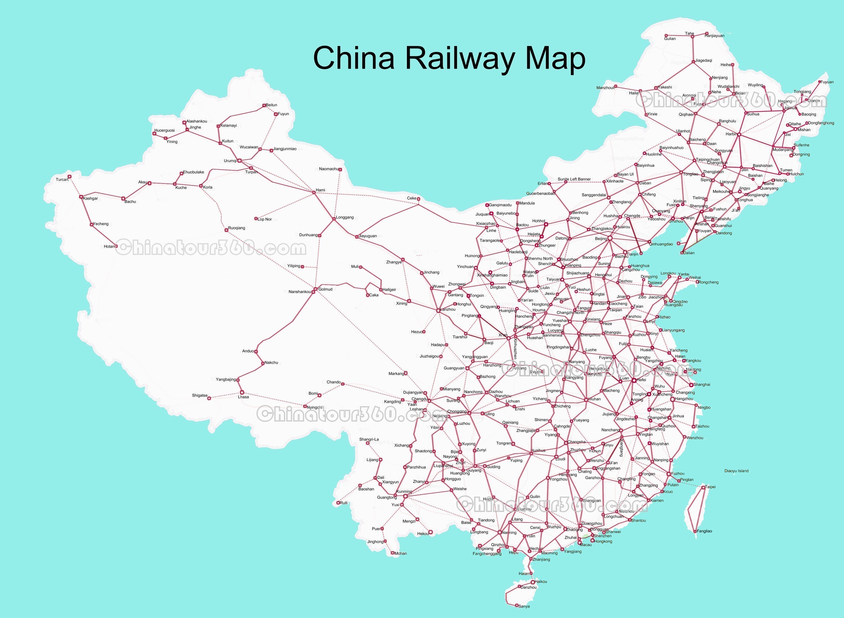 Map Of China China Attractions And Cities Maps