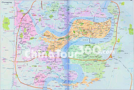 Map of Chongqing City