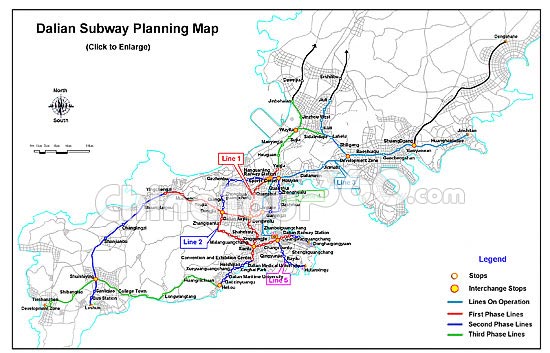 Map of Dalian Subway