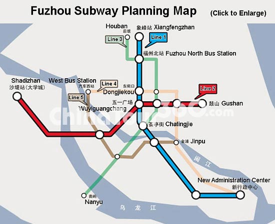 Map of Fuzhou Subway