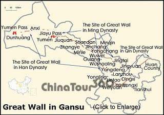Gansu Great Wall Map