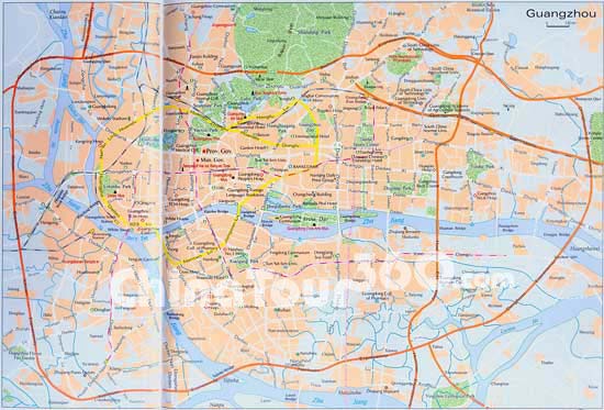 Map of Guangzhou City
