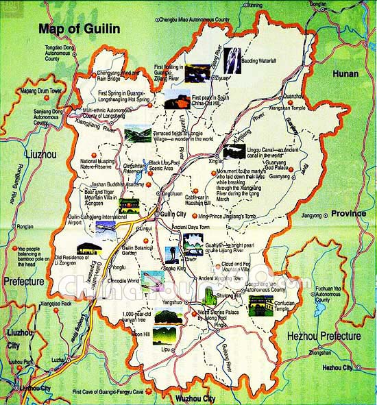 Map of Guilin City