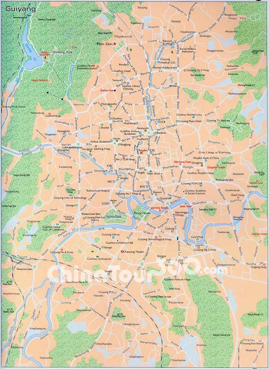 Map of Guiyang City
