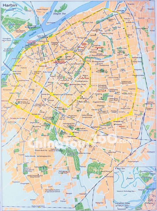 Map of Harbin City