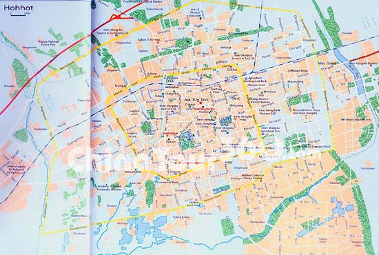 Map of Hohhot City