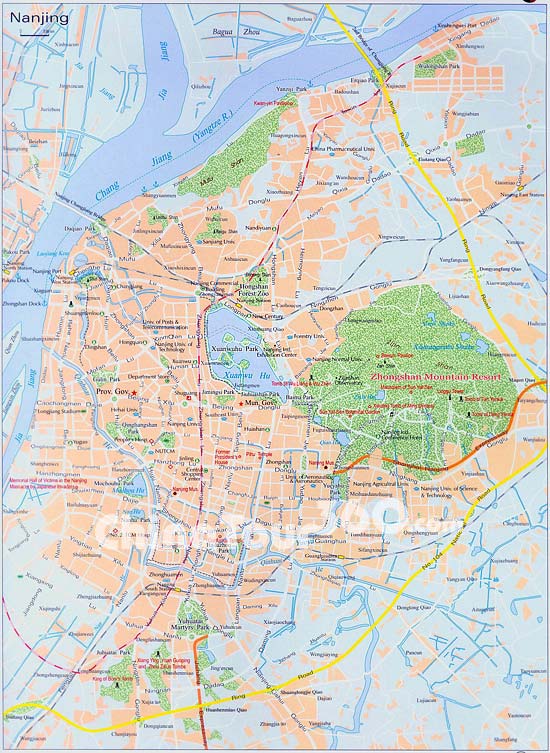 Map of Nanjing City