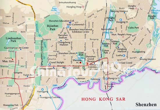 Map of Shenzhen City