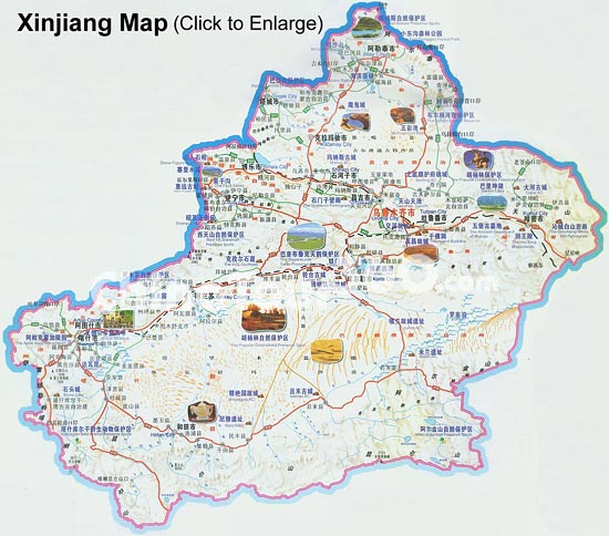 Xinjiang Attraction Map