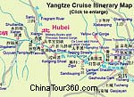 Yangtze Cruise Itinerary Map