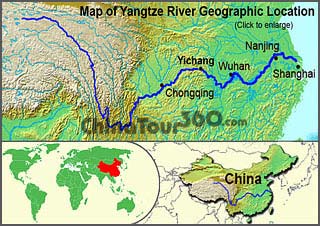 Yangtze River Location Map