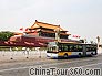 Public Bus in front of Tiananmen Tower