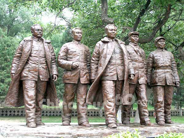Statues of the first generation leaders of CPC