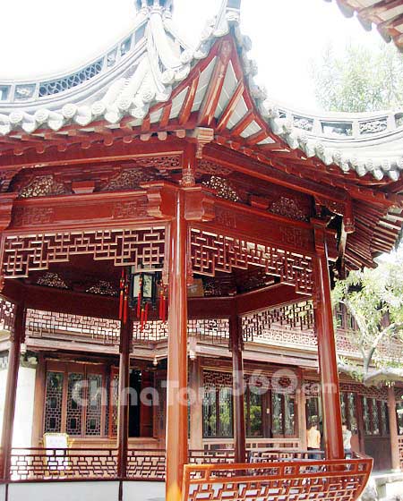 Typical Chinese pavilion in Yuyuan Garden, Shanghai