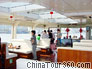 In the cabin of a Huangpu River Cruise ship