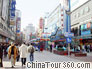 The wide and neat pedestrian street of Nanjing Road
