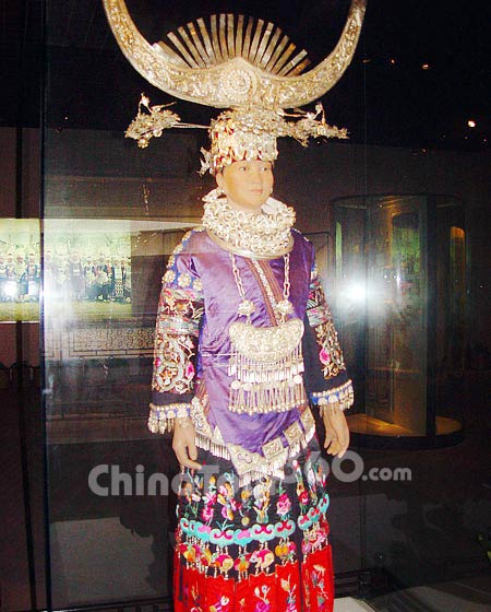The traditional dress of a Chinese minority
