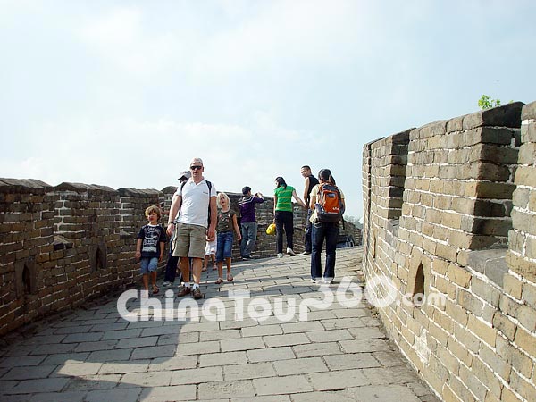 Wide top of Mutianyu Great Wall