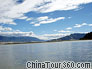 Yarlung Tsangpo River and mountains aside