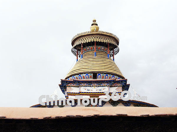 Golden Top of the Kumbum Stupa