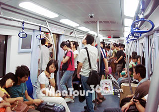 Passengers in Beijing Subway