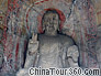 A Buddha Statue in Longmen Grottoes