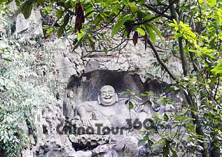 A Buddha Statue in Feilai Peak