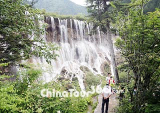 A Waterfall in Jiuzhaigou