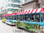 The sightseeing bus in Nanjing Road