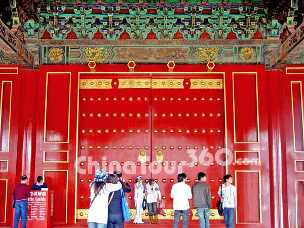 An Ancient Red Gate, Beijing Forbidden City
