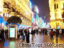 The night view of Nanjing Road in Shanghai