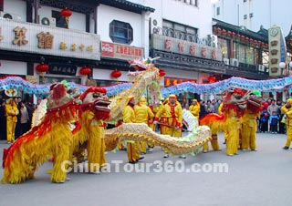 Lion Dancing during Spring Festival