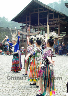 Miao ethnic minority girls in Guizhou